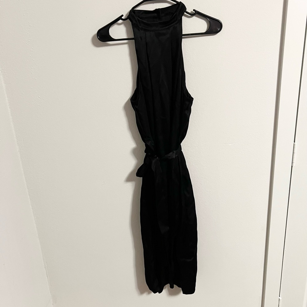 NWT C/MEO Black Can't Resist Pleated Silky Dress size L - Picture 8 of 9